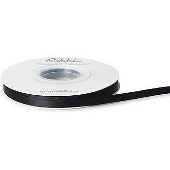 Ribbli Double Faced Black Satin Ribbon,1/4” x Continuous 25 Yards,Use for Bows Bouquet,Gift Wra... | Amazon (US)
