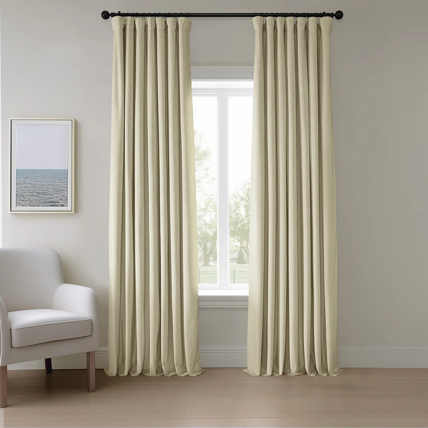 Matra Plush Velvet Curtains for Bedroom - Room Darkening Curtains for Living Room Window Single P... | Wayfair North America