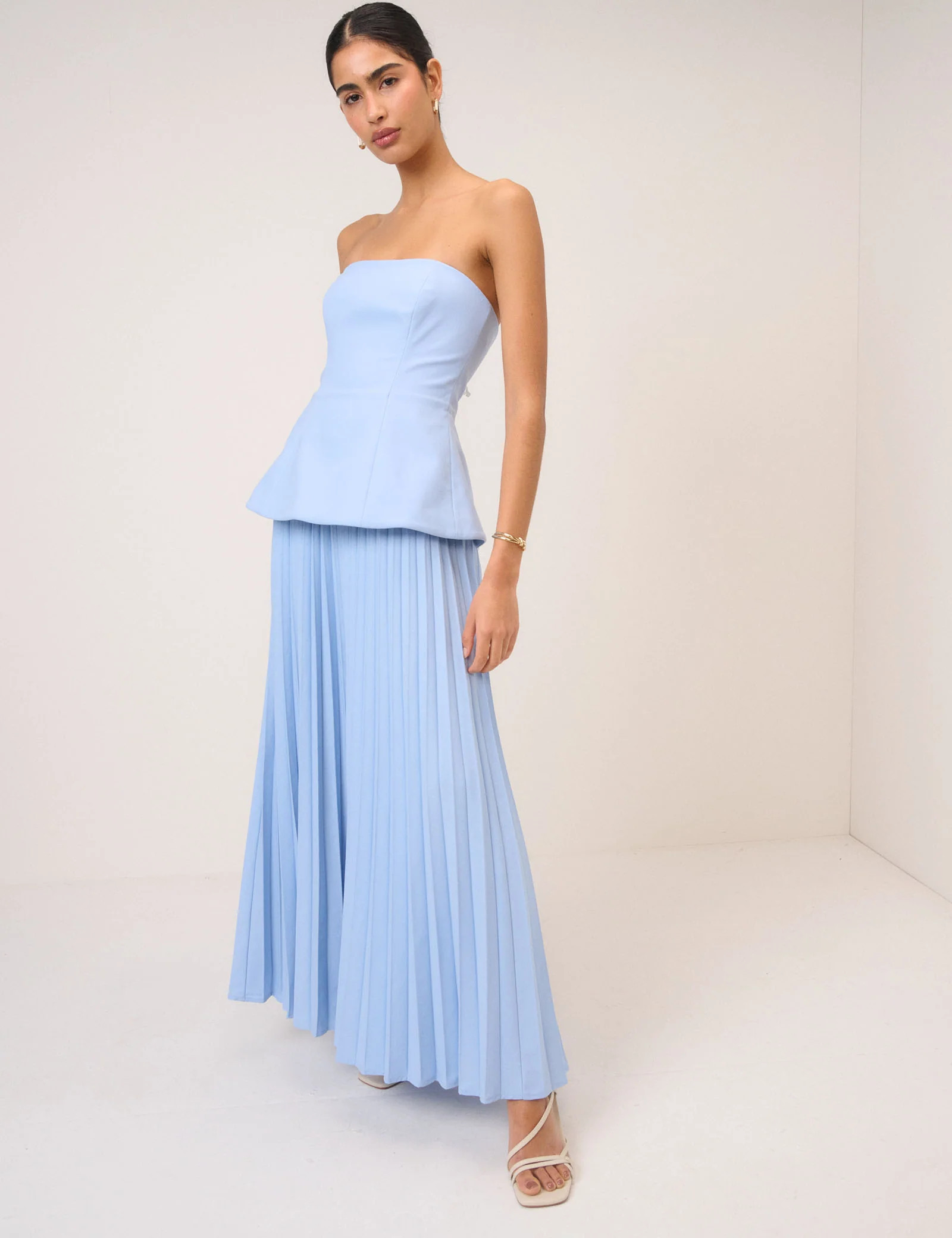 Blue Bandeau Ophelia Maxi Dress | Nobody's Child