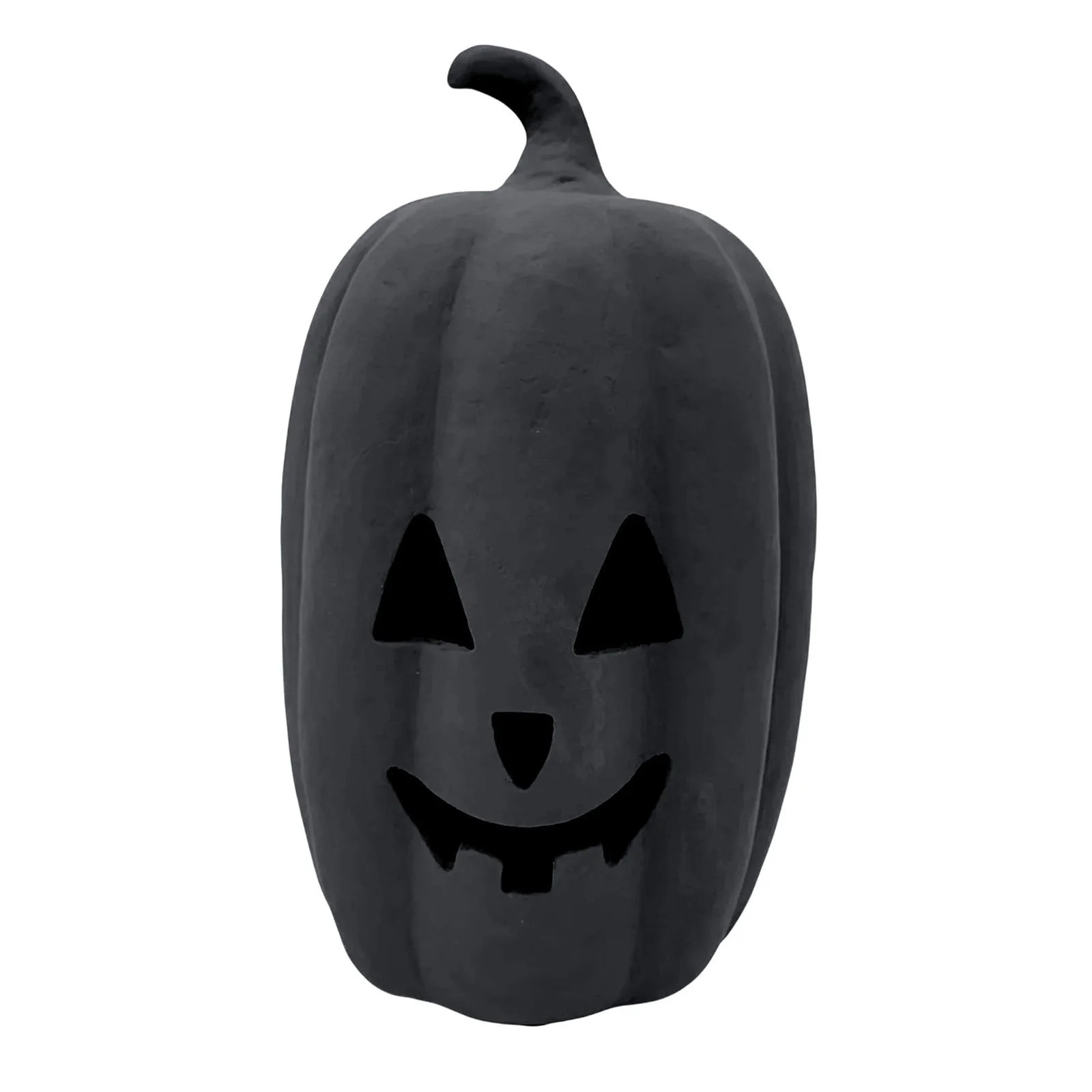Paper Mache Jack-o'-Lantern Tabletop Decoration, Dark Gray, 6.29", Halloween by QYXQPYO | Walmart (US)