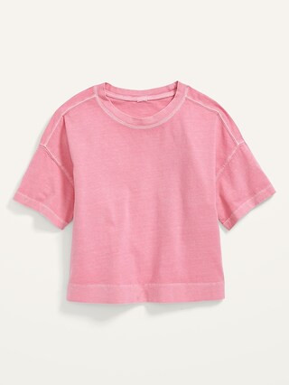Cropped Vintage Crew-Neck T-Shirt for Girls | Old Navy (US)