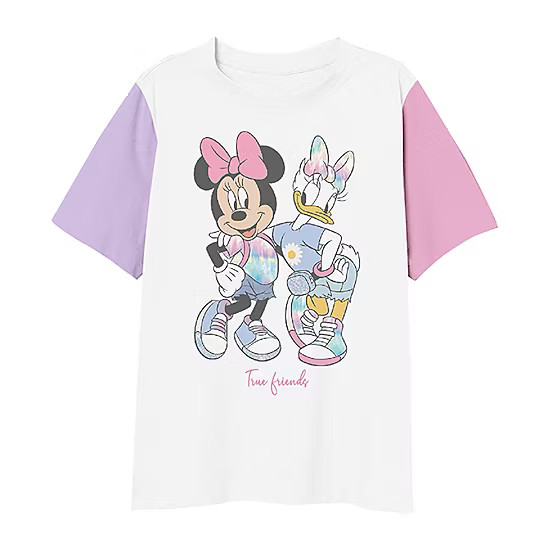 Big Girls Crew Neck Minnie Mouse Short Sleeve Graphic T-Shirt | JCPenney