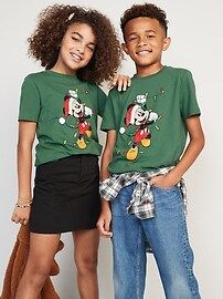 Disney© Mickey Mouse Christmas Matching Gender-Neutral T-Shirt for Kids | Old Navy (US)