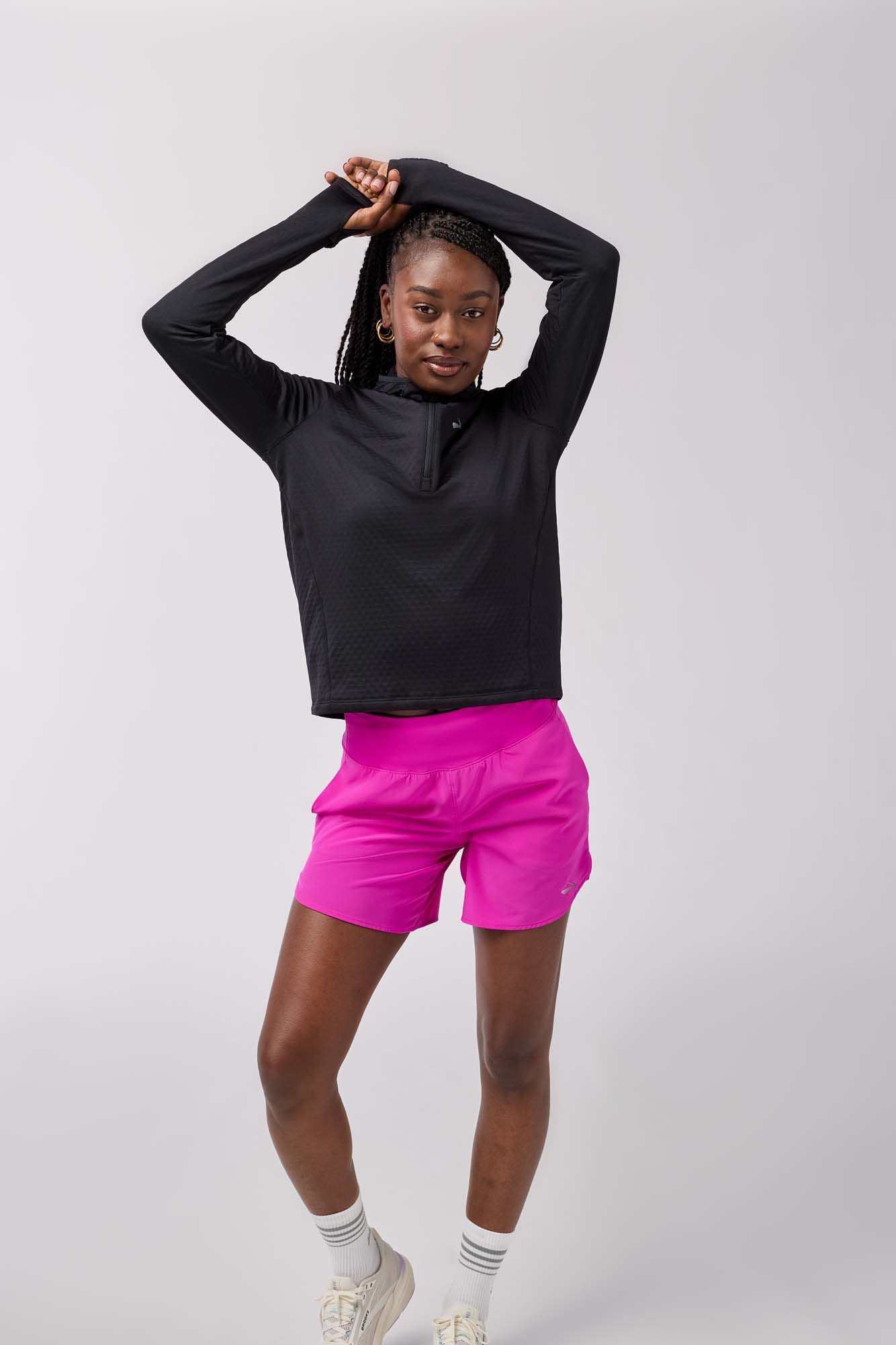 Brooks Women's Notch Thermal Hoodie 3.0, XS, Black | DICK'S Sporting Goods