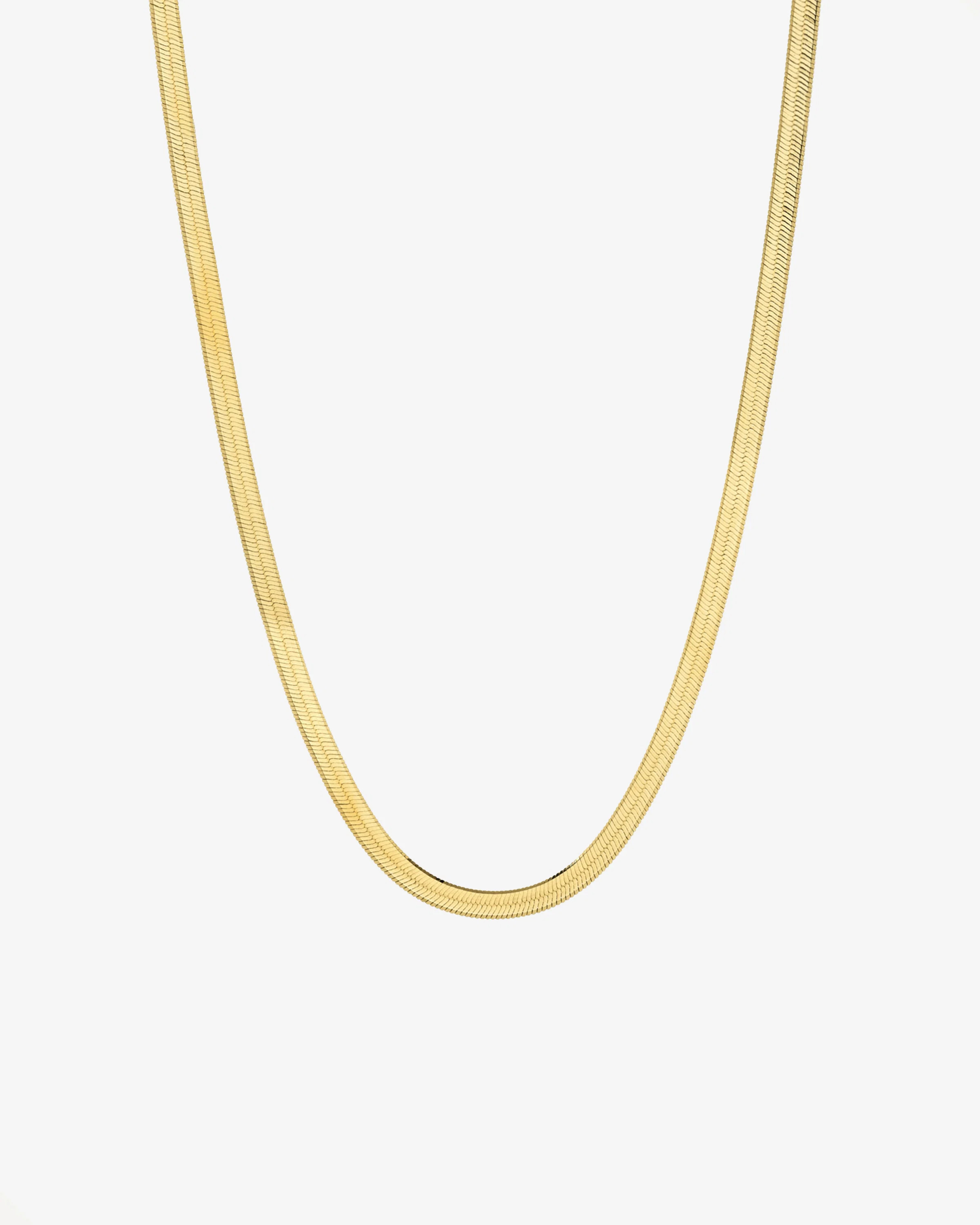 14k Gold Herringbone Necklace | Zoe Lev Jewelry