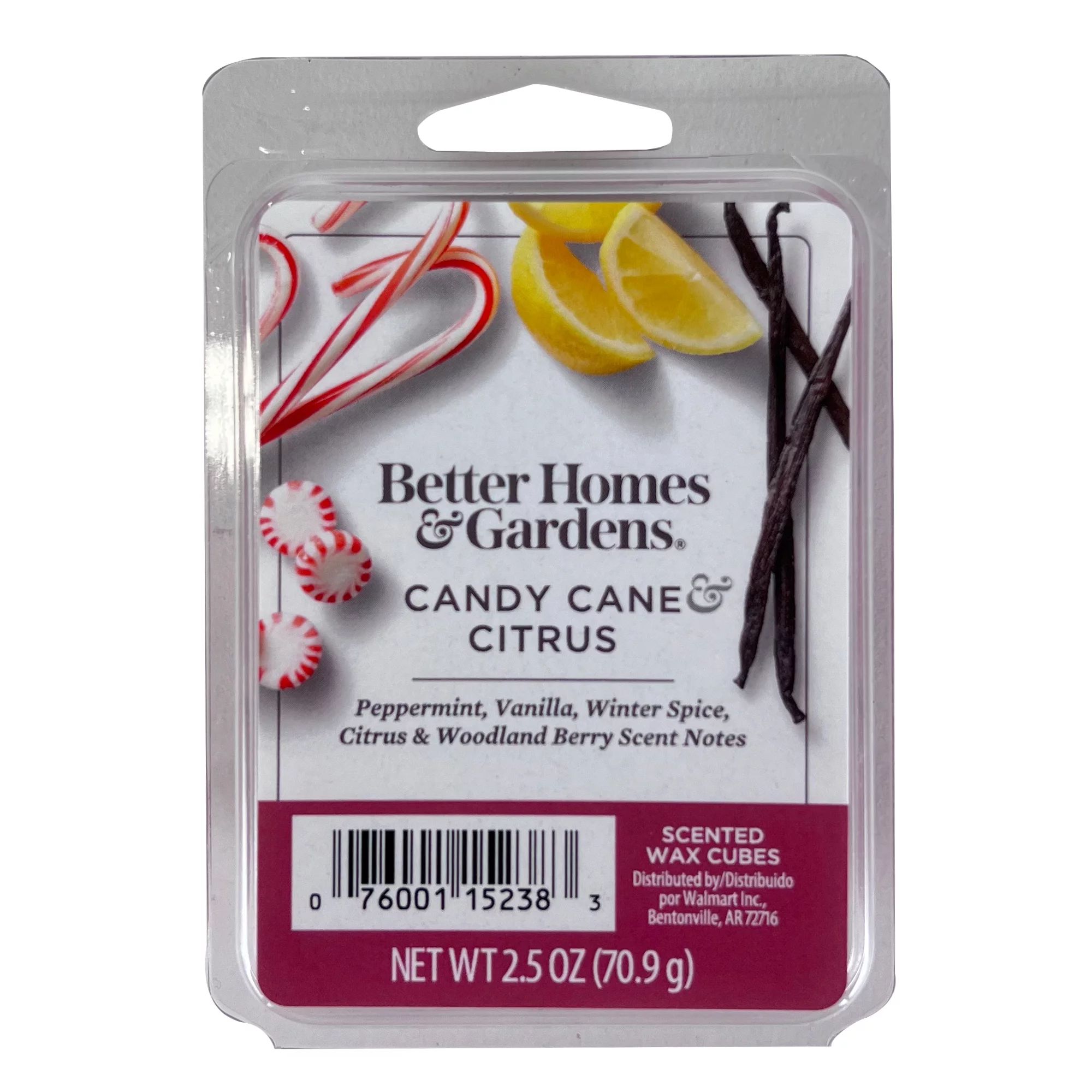 Better Homes & Gardens, Candy Cane & Citrus Scented Wax Melts, 2.5 oz | Walmart (US)