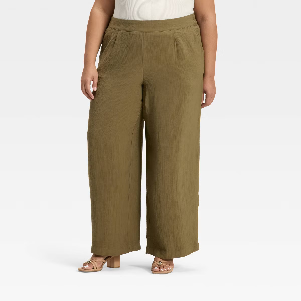 Women's High-Rise Modern Gauze Pull-On Pants - A New Day™ | Target