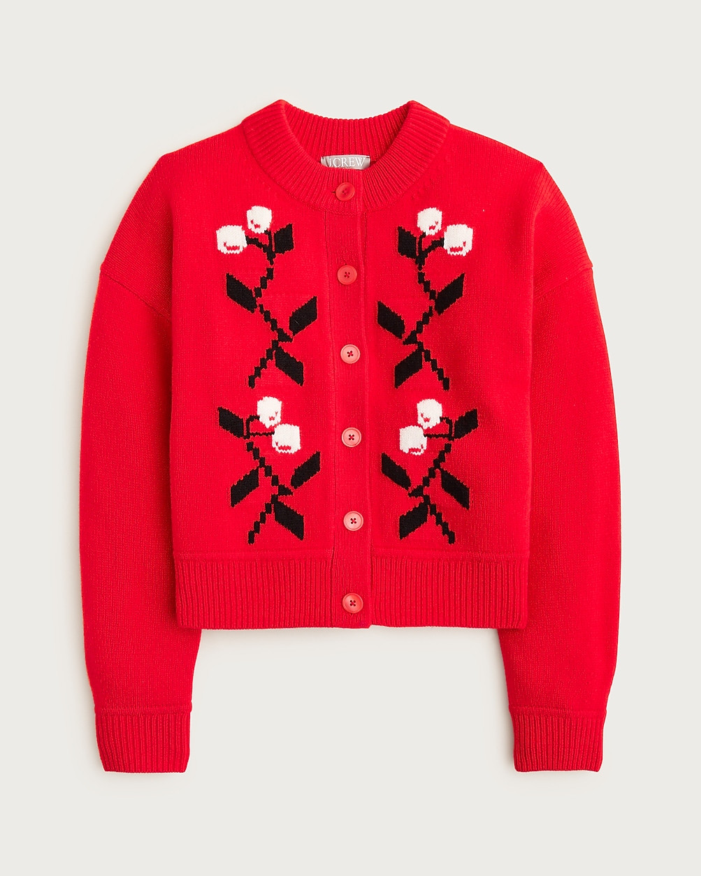 Vintage wool cardigan in cherry print | J. Crew US