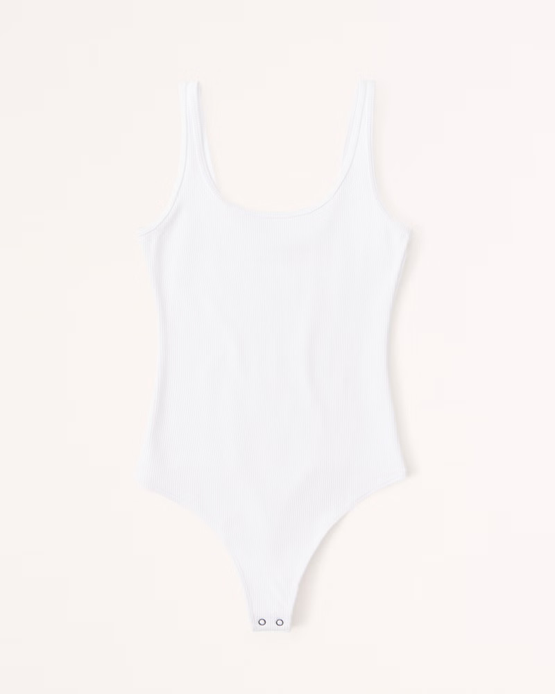 Seamless Rib Fabric Scoopneck Bodysuit | Abercrombie & Fitch (US)