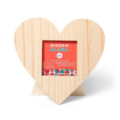 Wood Heart Valentine's Day Picture Frame - Mondo Llama™ | Target