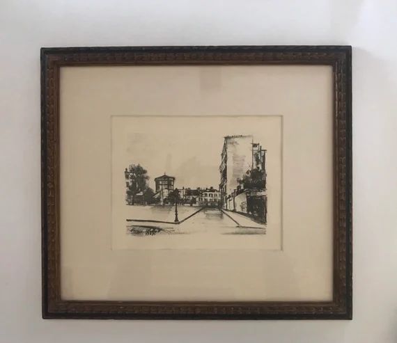 Maurice Utrillo Montmarte Paris Framed Lithograph c 1927 | Etsy (US)
