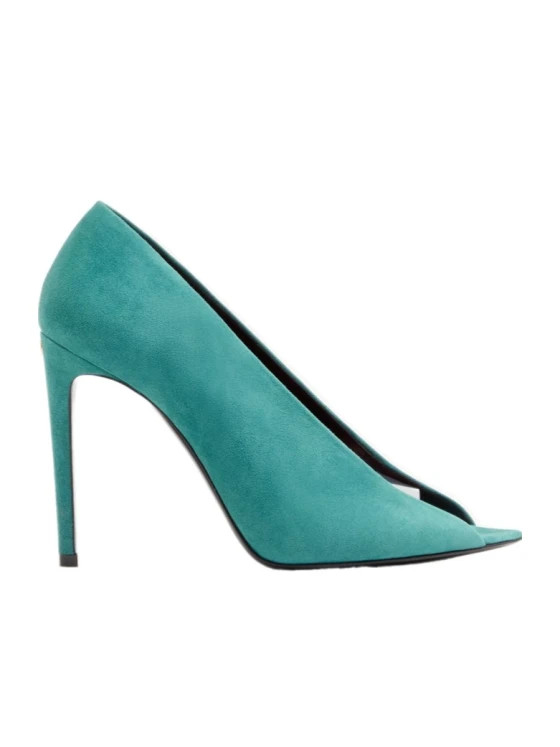 open-Toe révélé suede pumps 105mm | Senser US
