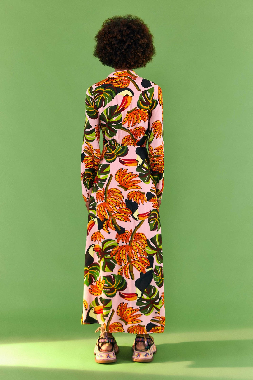 Pink Toucananas Maxi Dress | FarmRio (US)