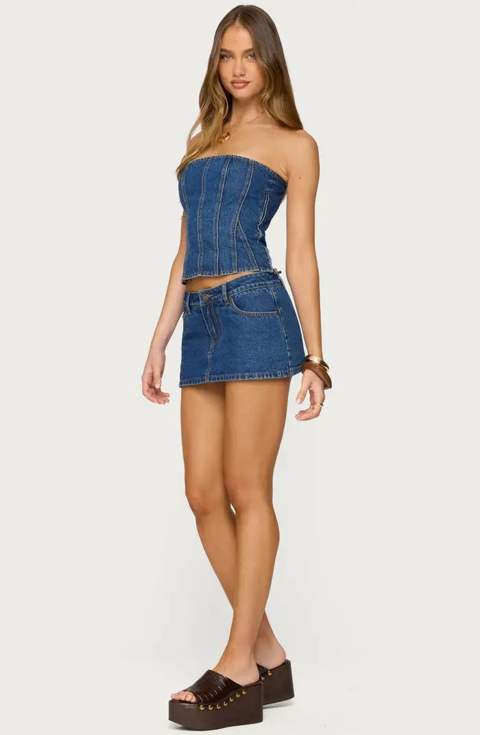 Camelia Low Rise Denim Miniskort | Nordstrom