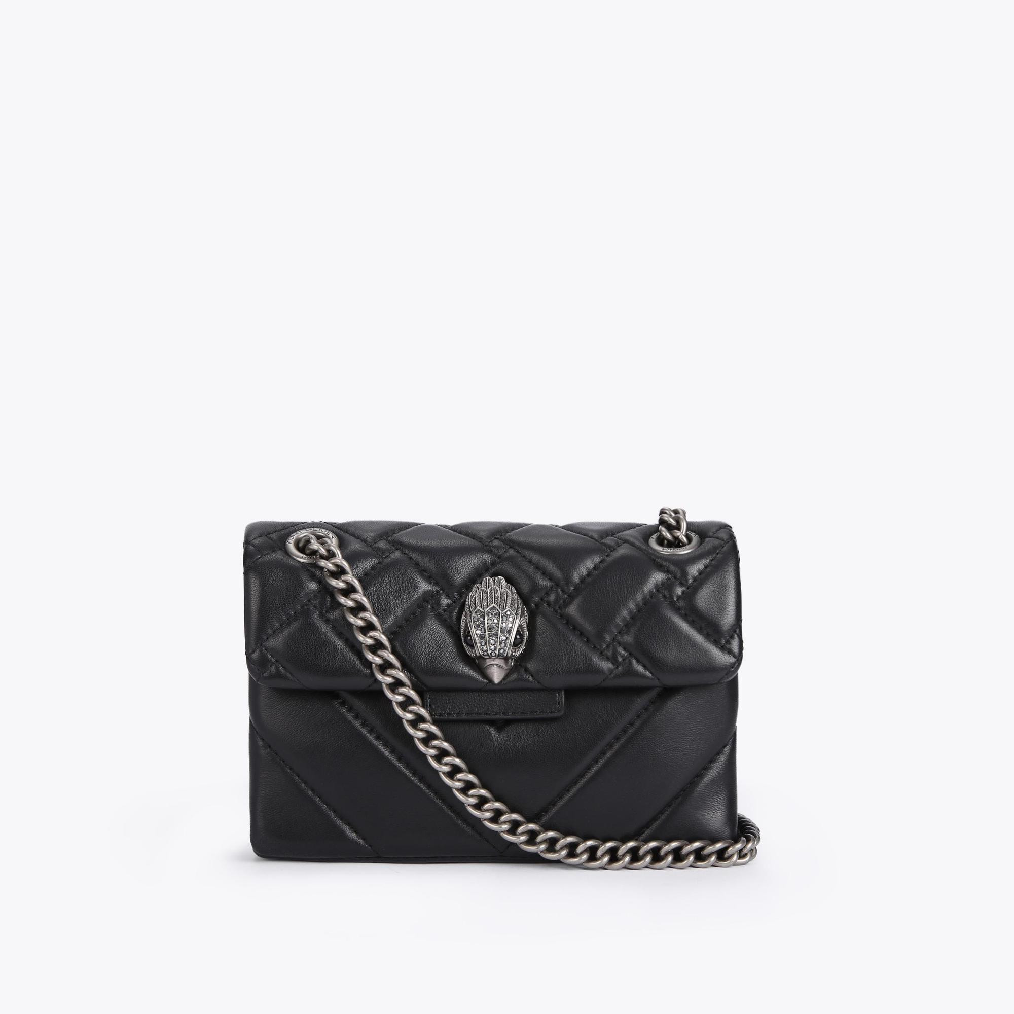 MINI KENSINGTON X BAG all BLACK Quilted Leather Mini Bag by KURT GEIGER LONDON | Kurt Geiger (Global)
