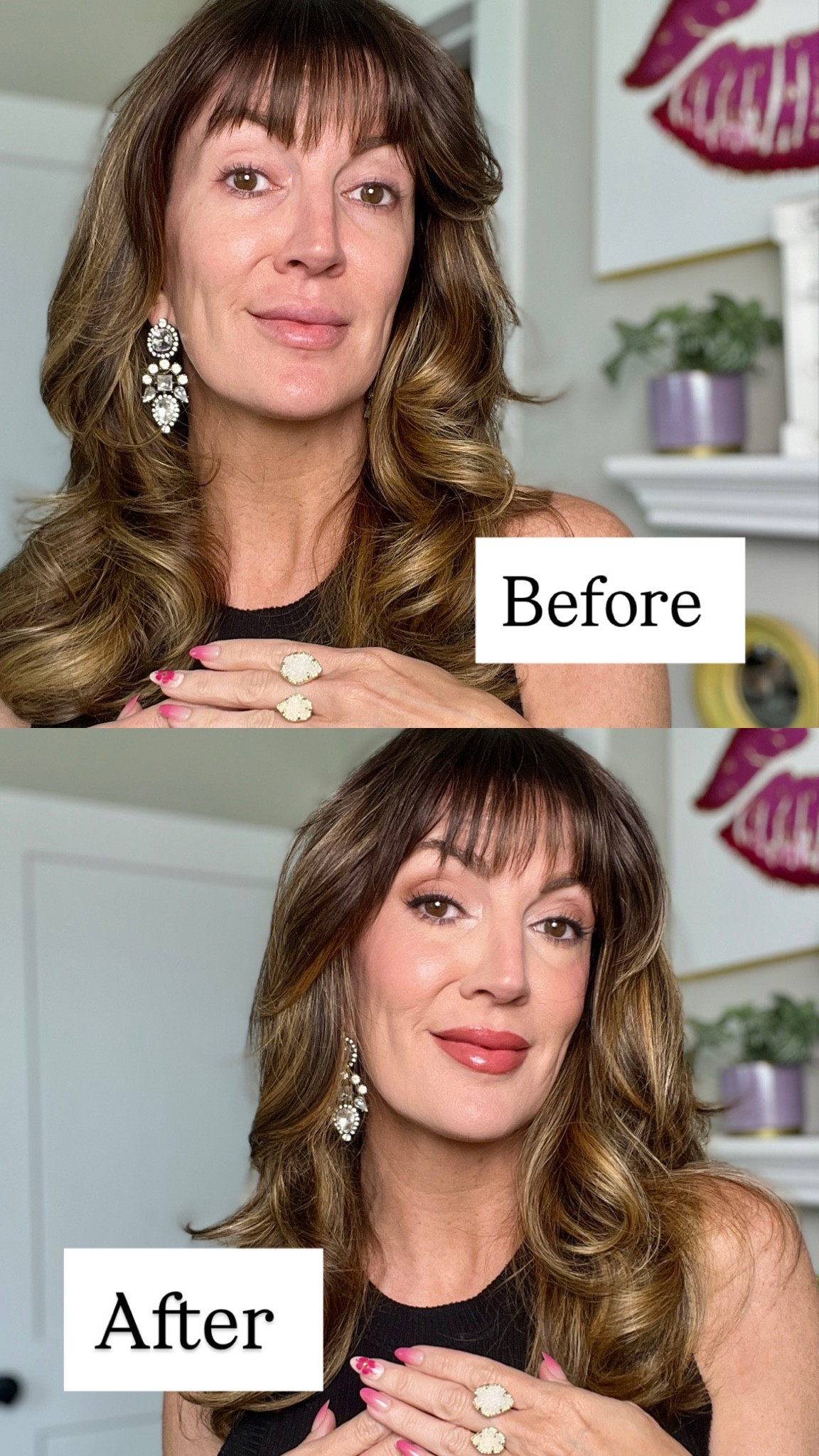 ✨Universally flattering soft glam makeup products for mature women that I’m wearing here. // cheeks : barely blushing , powder : sunrise , lipstick : enchanting kiss , foundation : 4.5 ,

#LTKgrwm #LTKmorningroutine #LTKBeauty
