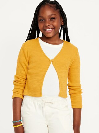 Buttoned Open Front Cardigan for Girls | Old Navy (US)
