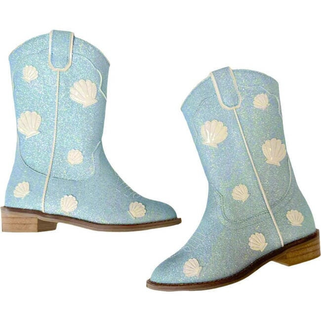 Wild + Rae | Cowgirl Seafoam Cove Boots (Blue, Size Kid US 12 / EU 29) | Maisonette | Maisonette