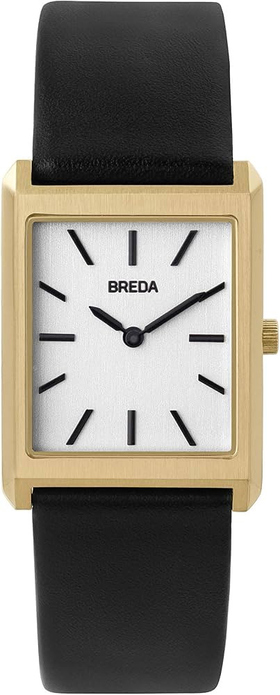 Breda Virgil 1736 Square Wrist Watch with Genuine Leather Band, 26MM | Amazon (US)