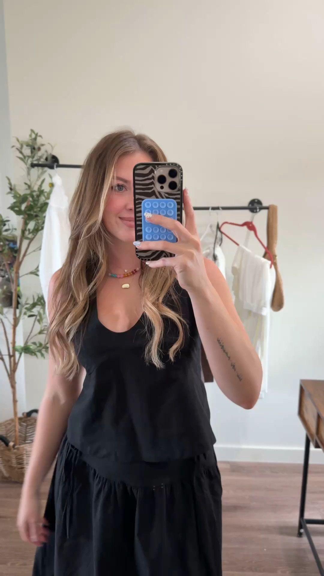 Tall girl friendly matching skirt set fp inspired! I’m wearing a medium