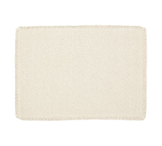 Mason Handwoven Cotton Fringe Placemats | Pottery Barn (US)