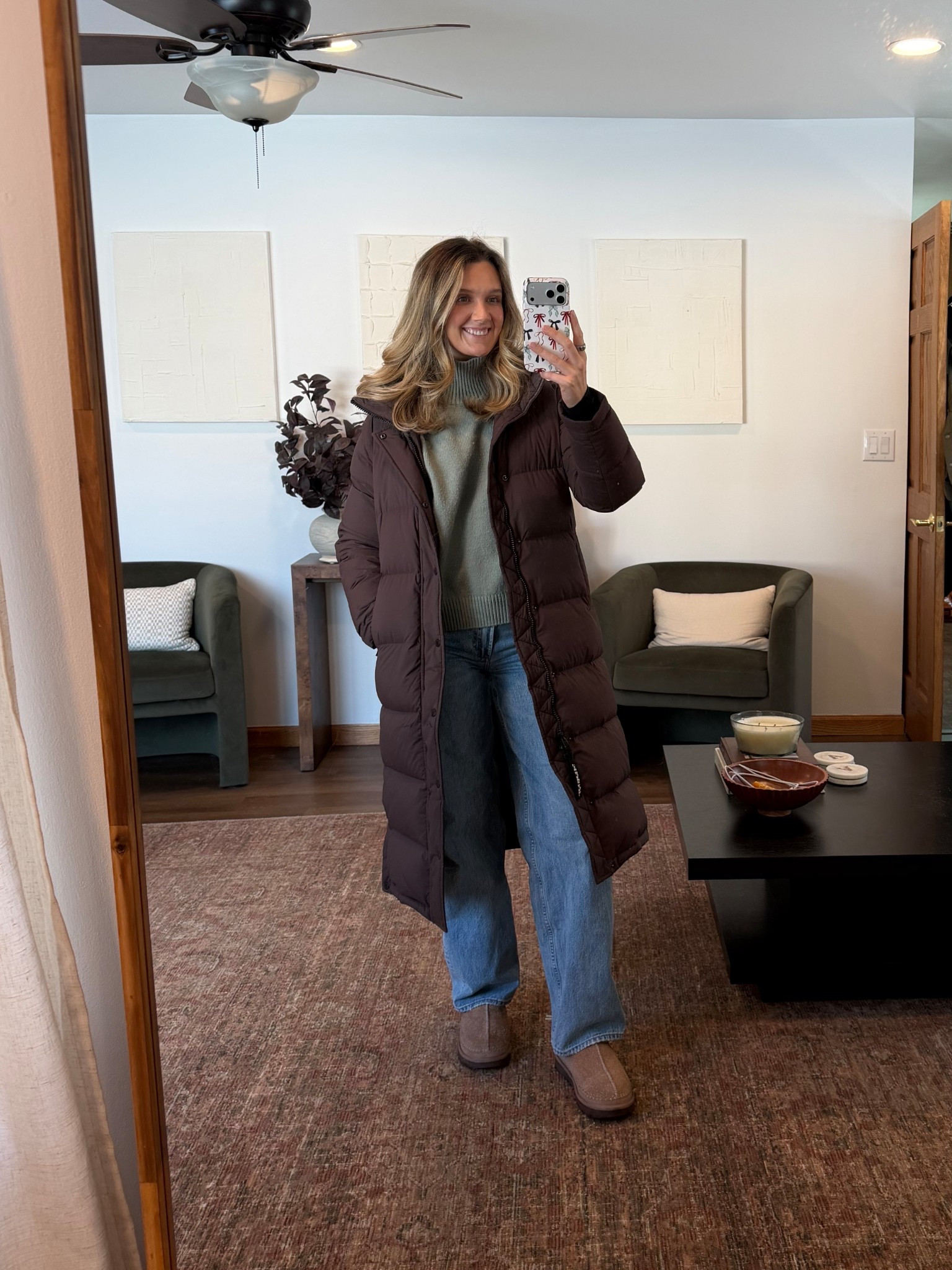 Winter casual weekend outfit! Love Aritzia superpuff jackets they’re perfect for staying warm in Minnesota winters! Wearing size xs 

Winter style, winter outfit, Aritzia finds, Ugg slippers 