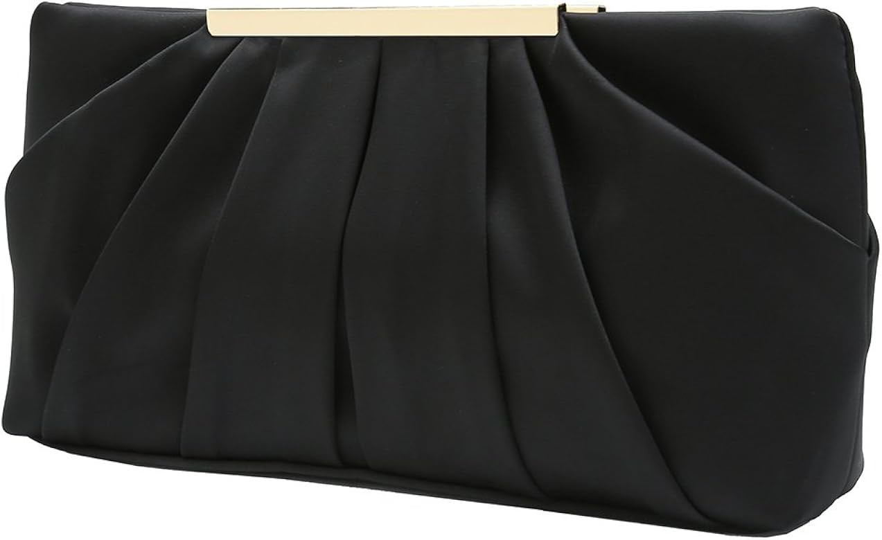 CHARMING TAILOR Clutch Evening Bag Elegant Pleated Satin Formal Handbag Simple Classy Purse for W... | Amazon (US)