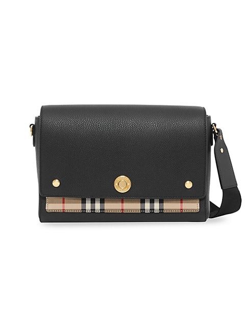 Medium Note Leather & Vintage Check Crossbody Bag | Saks Fifth Avenue