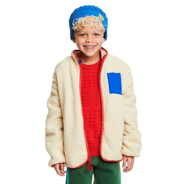 Kids' Contrast Pocket Sherpa Jacket - LEGO® Collection x Target Cream | Target