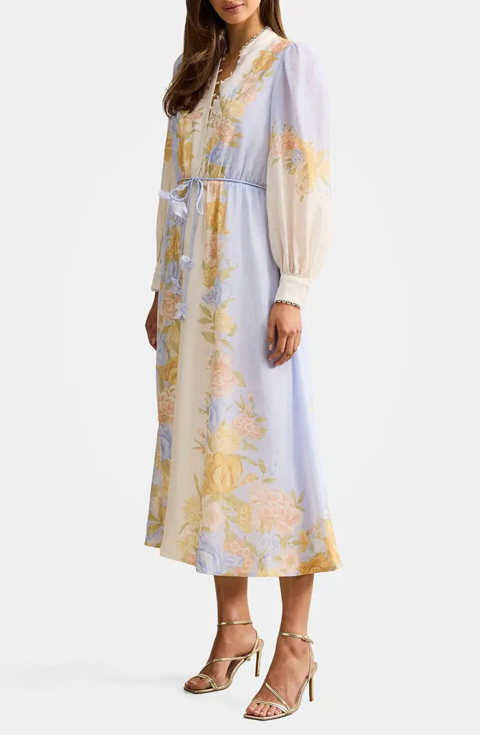 Courtney Placed Floral Long Sleeve Dress | Nordstrom