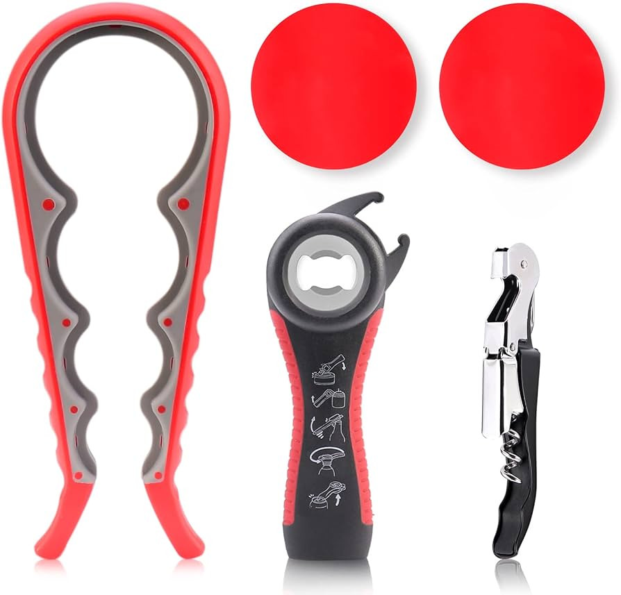 Astofli 5 Pack Jar Opener For Seniors With Arthritis, Easy Twist Lid Opener Jar Opener For Openin... | Amazon (US)