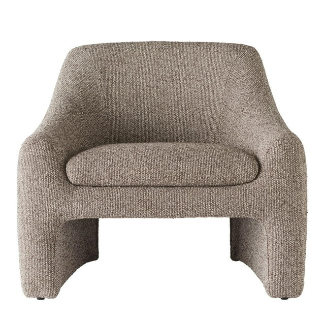 Better Homes & Gardens Emerson Curvy Accent Chair, Truffle Brown Boucle - Walmart.com | Walmart (US)