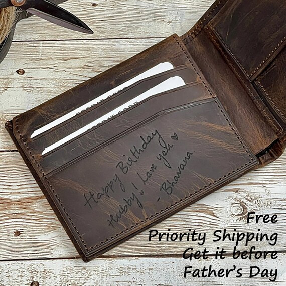 Handwriting Wallet  Leather Wallet for Men  Personalized | Etsy | Etsy (US)