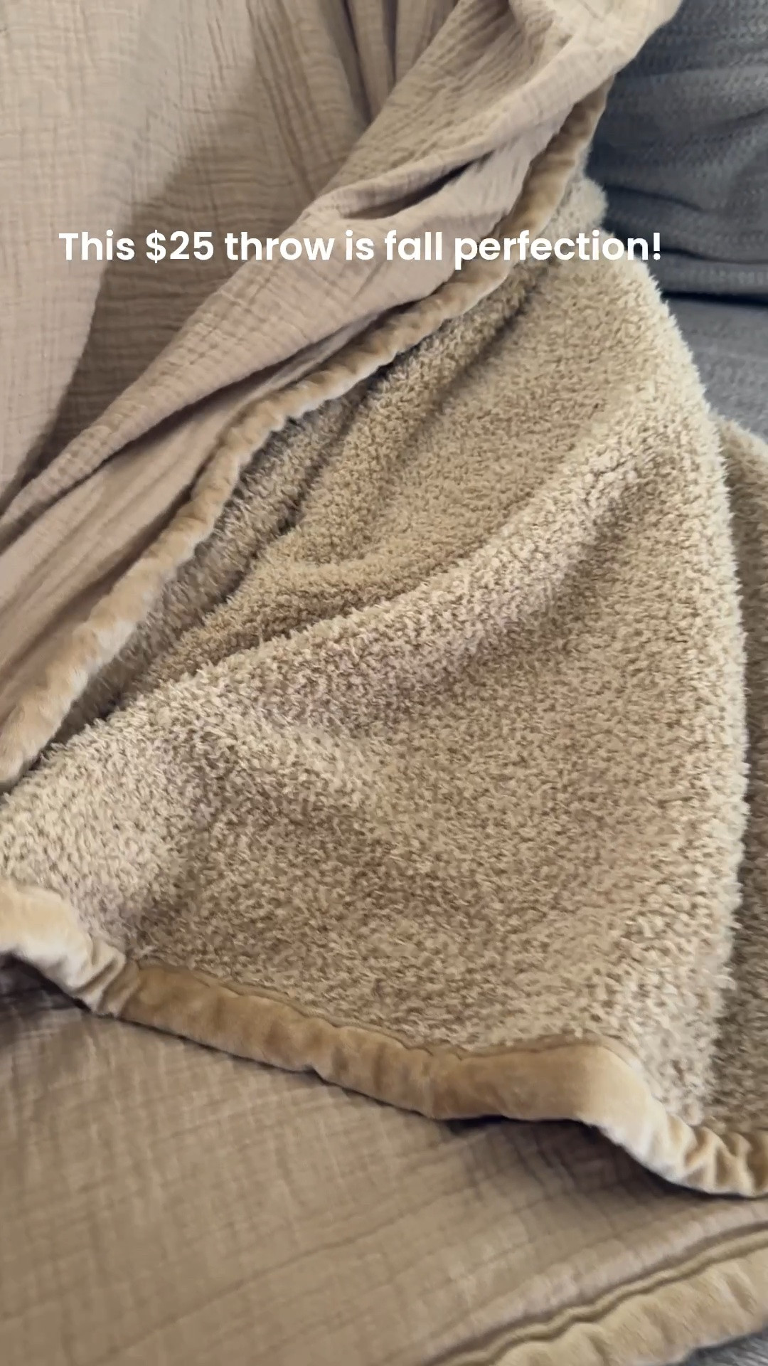 $25 Walmart throw that is a household FAVE! So perfect for fall. Love the gauzy front side and the warm back side!

#LTKHome #LTKSeasonal #LTKOver40