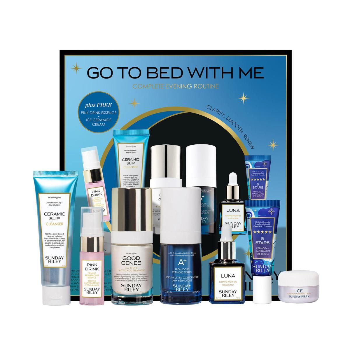 Sunday Riley Go To Bed With Me Complete Evening Routine 7-Piece Set | HSN