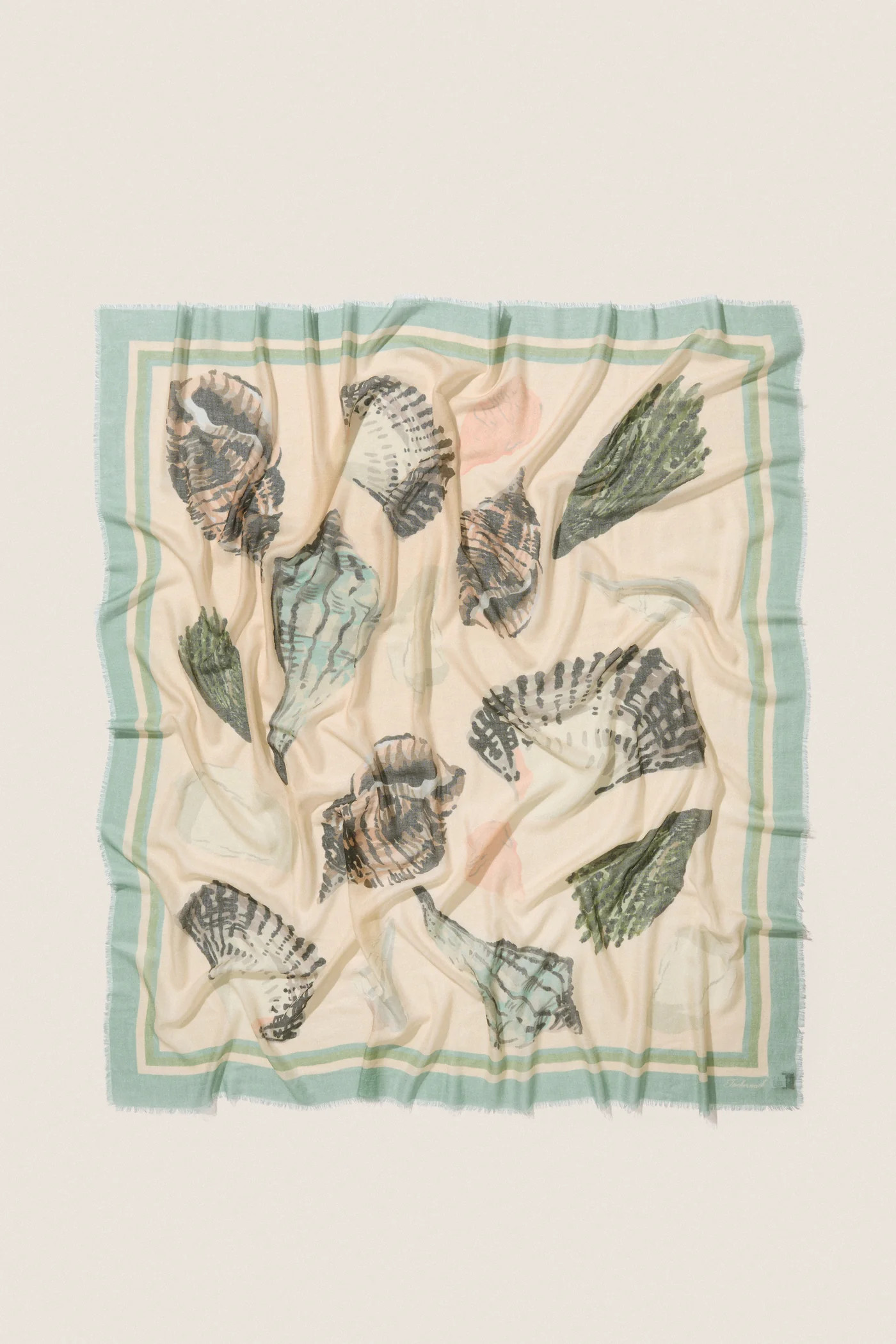 Painted Shells Silk Cashmere Blend Large Scarf | Tuckernuck (US)