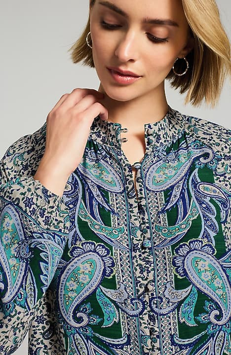 Placed-Paisley Top | J. Jill