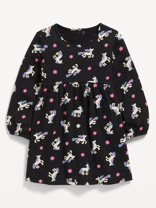 Printed Long-Sleeve Dress for Toddler Girls | Old Navy (US)