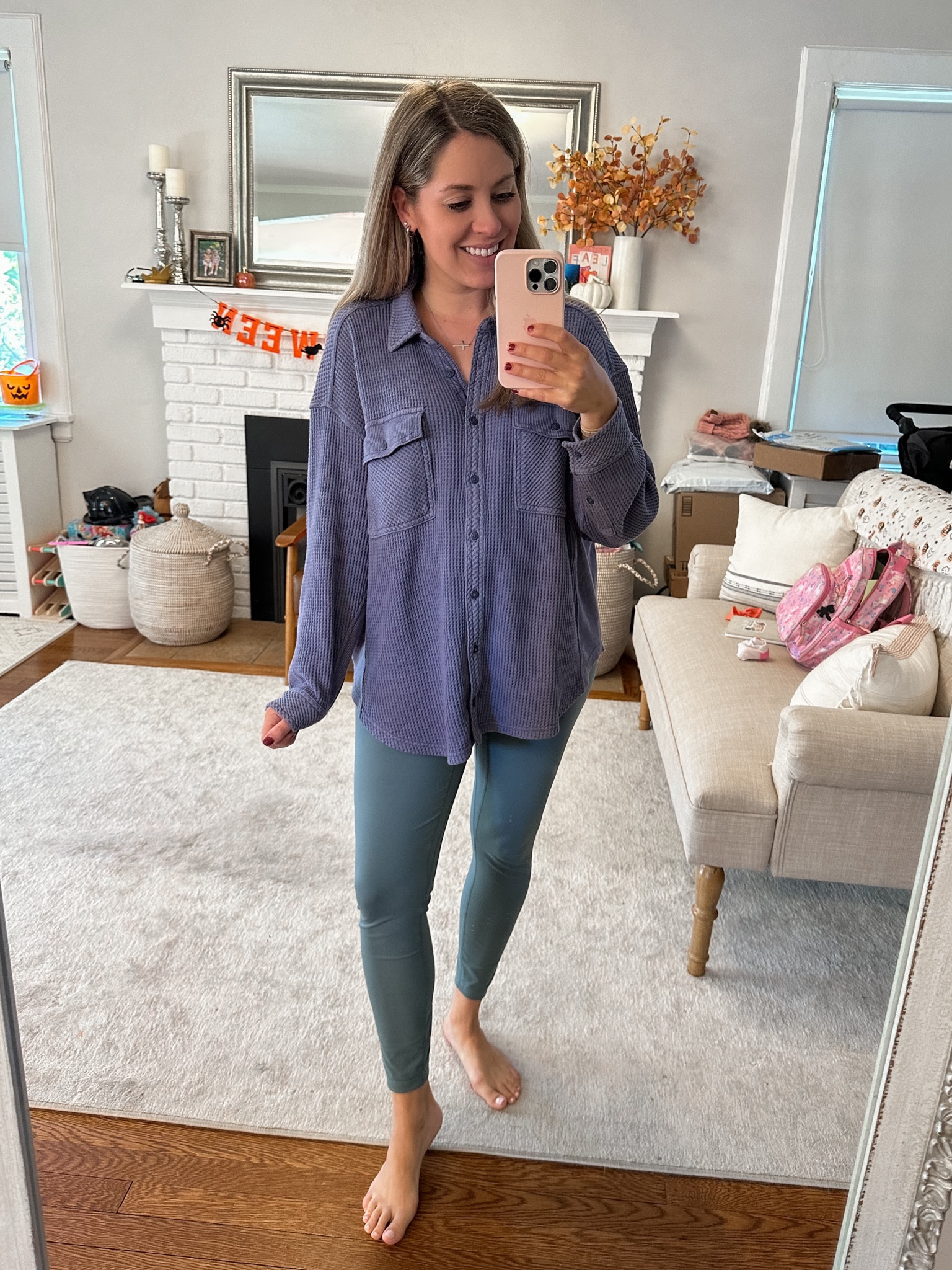 New fall cozy waffle shirt. Wearing size medium and love the oversized, flowy fit  

#LTKGiftGuide #LTKfindsunder50 #LTKsalealert