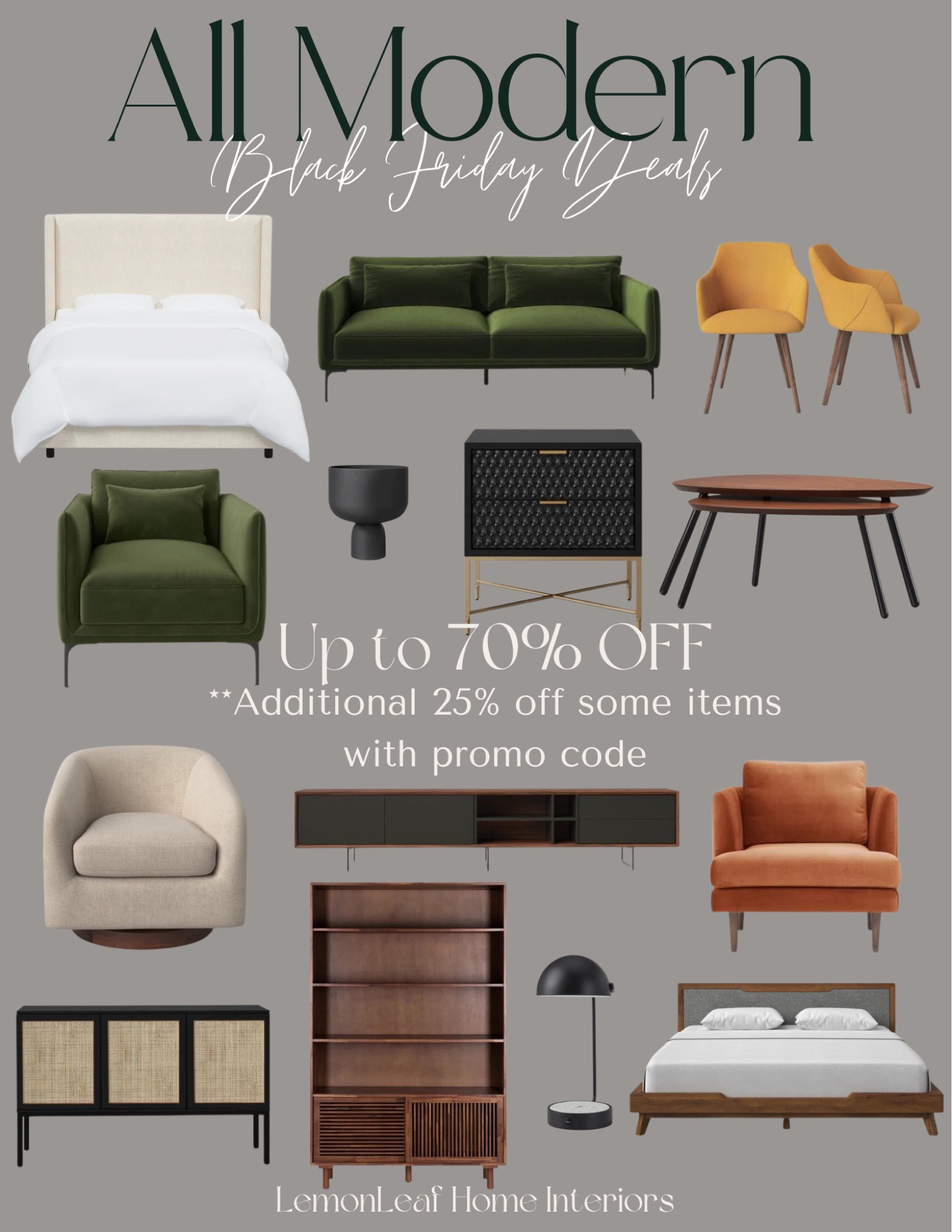 There are amazing Black Friday savings from one of my favorite brands! Get up to 70% off, with select items an additional 25% off with promo code @allmodern
#allmodernpartner #modernmadesimple


#LTKsalealert #LTKHoliday #LTKhome