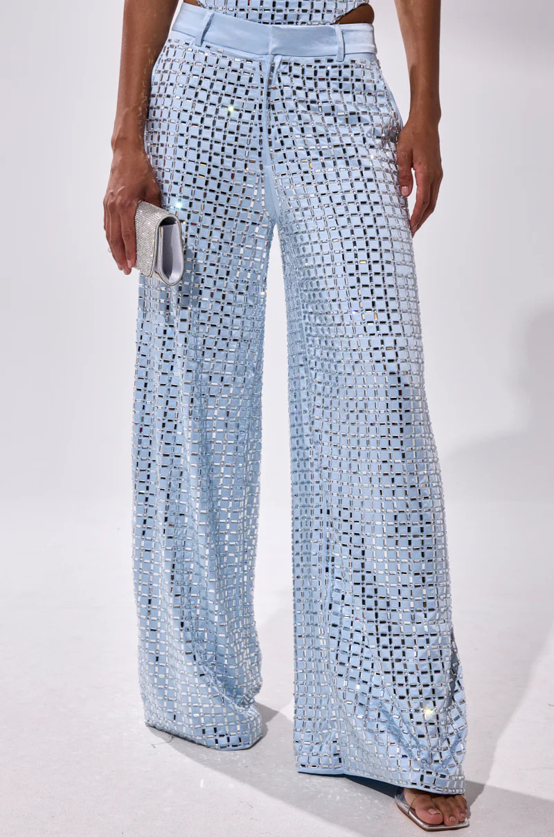 LILA EMBELLISHED SATIN TROUSER | AKIRA