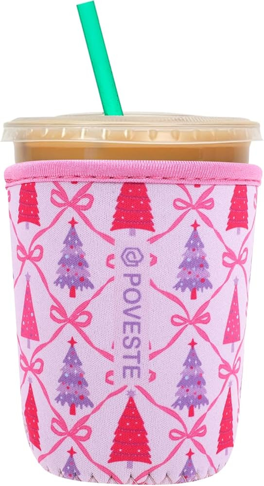 Reusable Neoprene Insulator Sleeve for Iced Coffee & Cold Soda, Coffee Sleeves for Iced & Hot Dri... | Amazon (US)