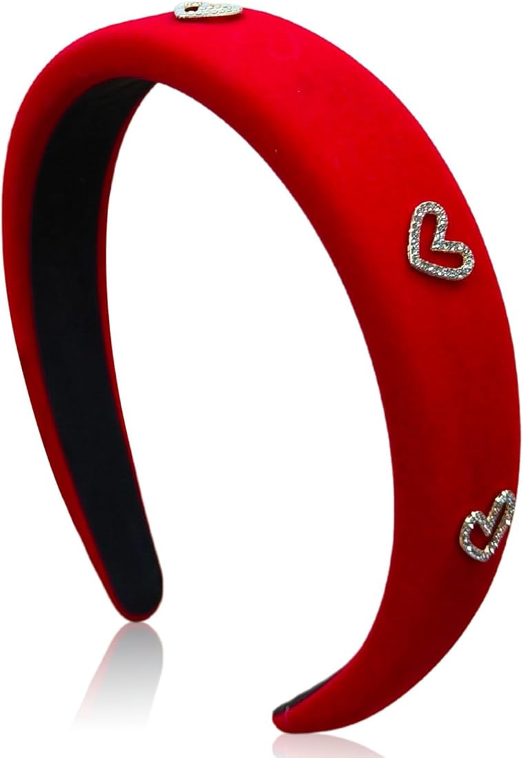 Valentine's Day Headband Heart Headband Glitterr Hair Band Valentine's Day Hair Accessories for w... | Amazon (US)