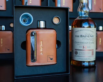 Personalized Leather Flask Groomsman Flask Monogram Flask - Etsy | Etsy (US)