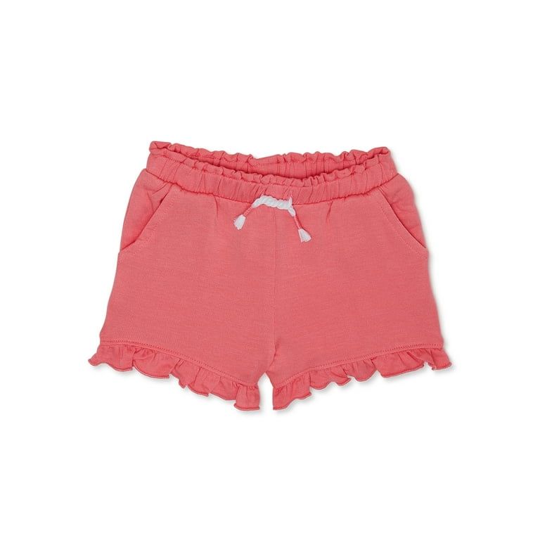 Garanimals Baby Girl French Terry Ruffle Shorts, Sizes 0-24 Months - Walmart.com | Walmart (US)