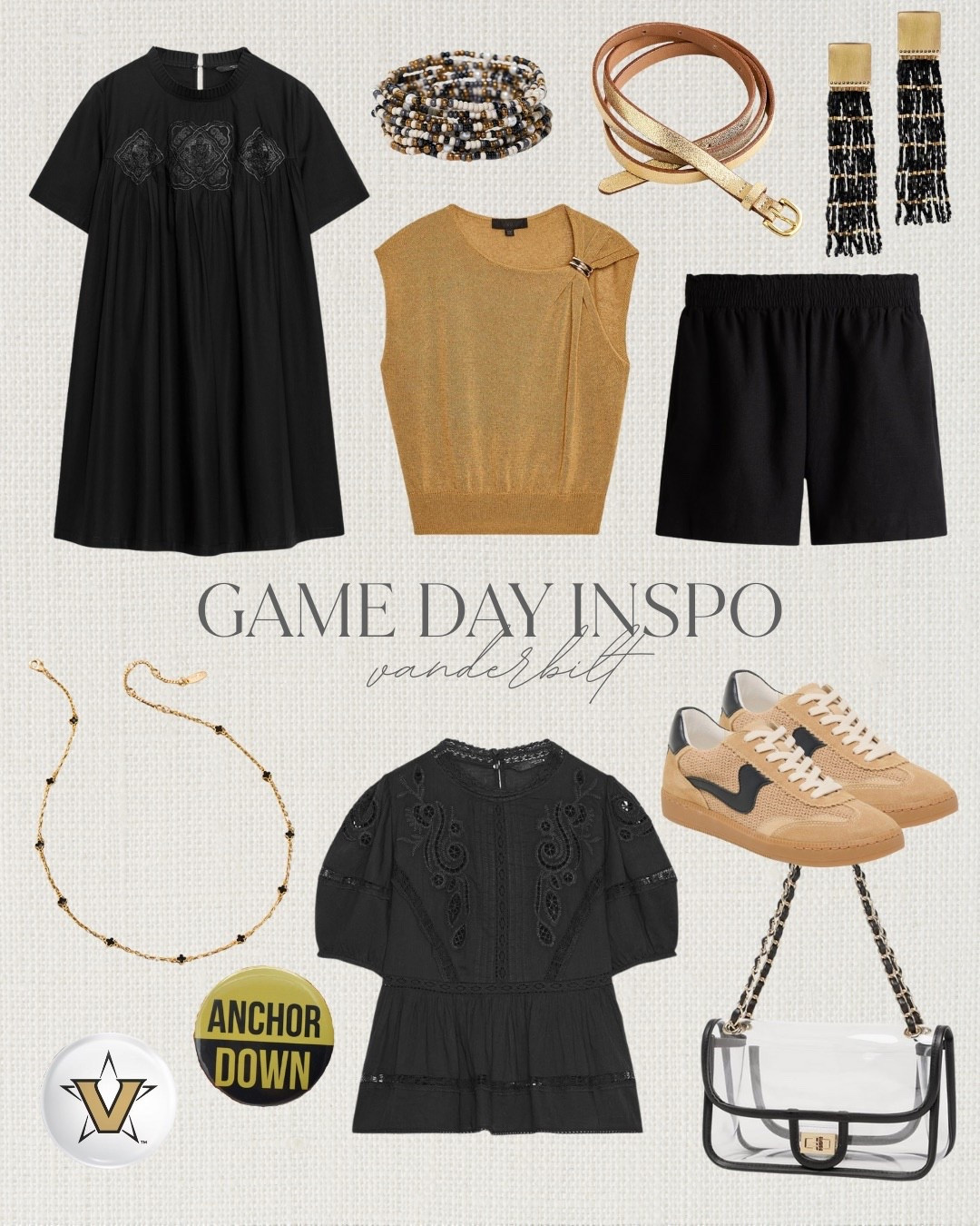 Gold & black finds for Vanderbilt! 

Loverly Grey, game day looks, game day outfit, pre fall outfit, Vanderbilt 

#LTKStyleTip #LTKSeasonal