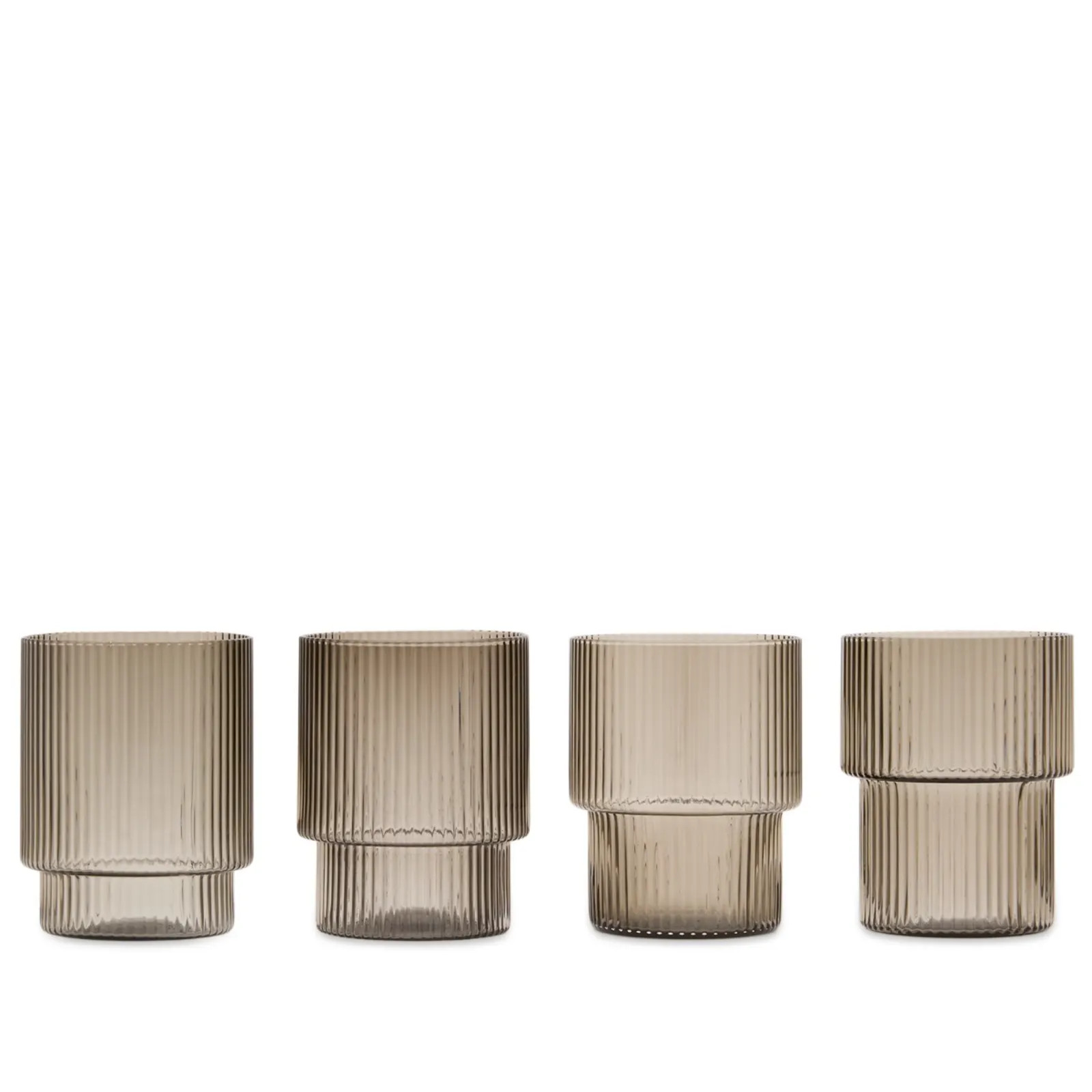 ferm LIVING Ripple Glass - Set of 4 | END. Clothing