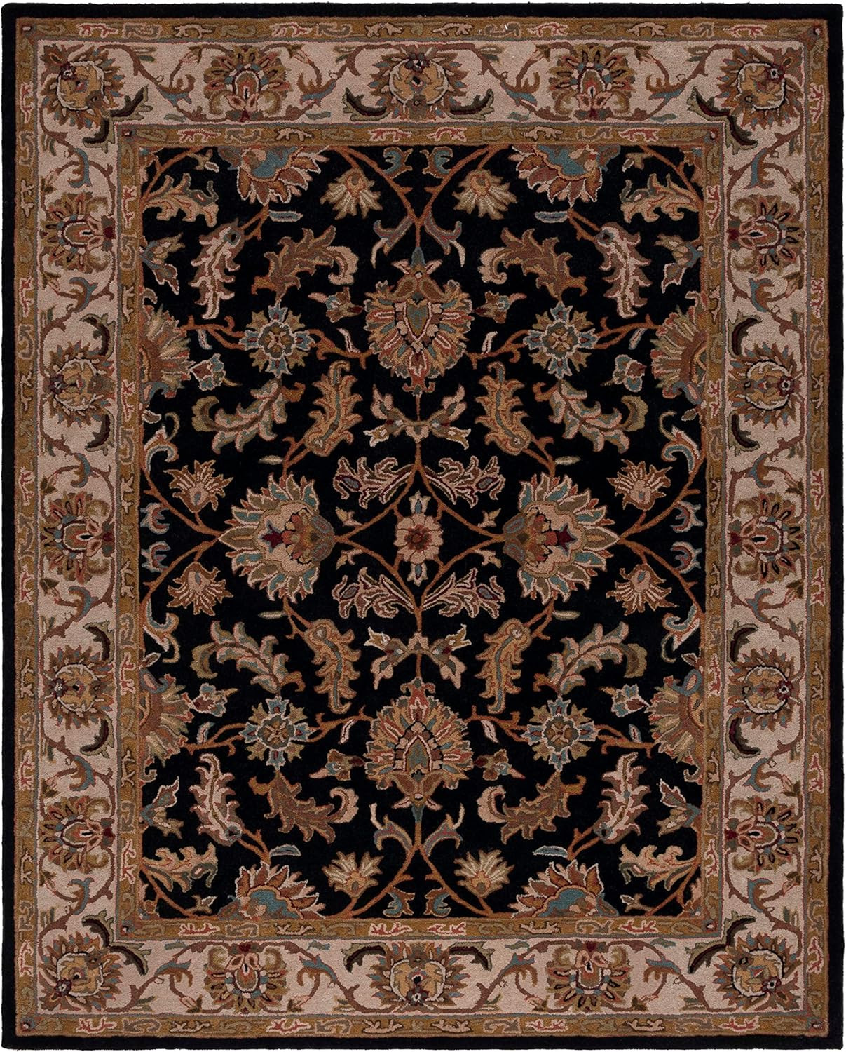 SAFAVIEH Heritage Collection Area Rug - 8'3" x 11', Black & Beige, Handmade Traditional Oriental ... | Amazon (US)
