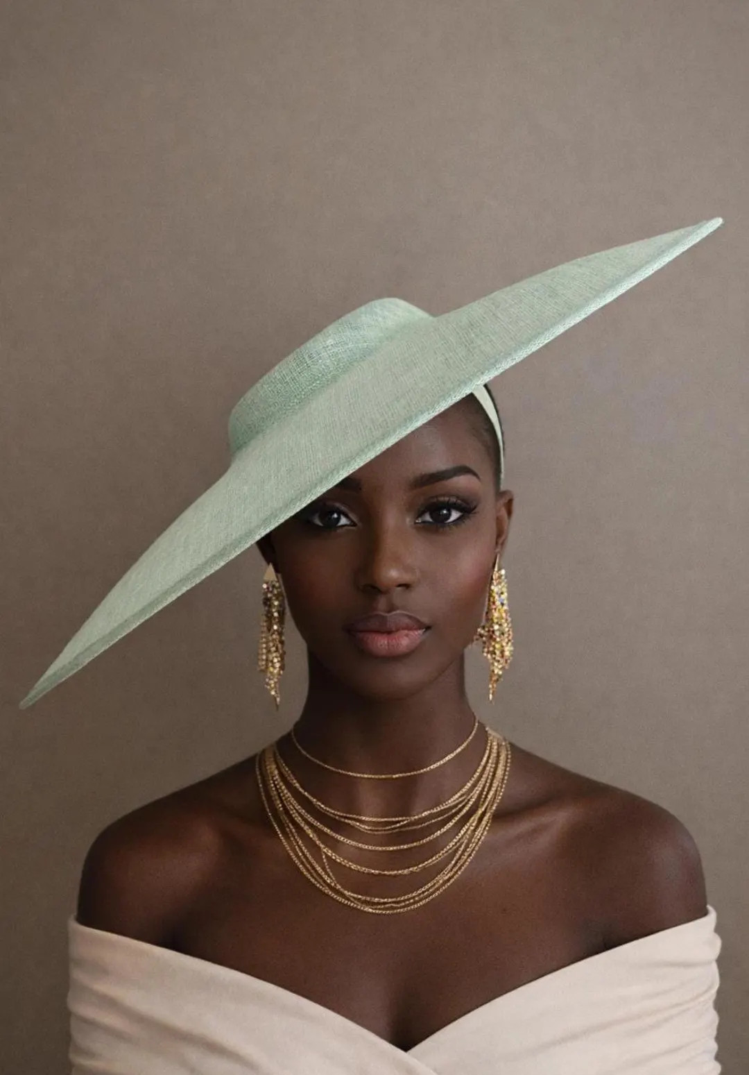 Extra Large Mint Green Sinamay Kentucky Derby Hatinator - Etsy | Etsy (US)