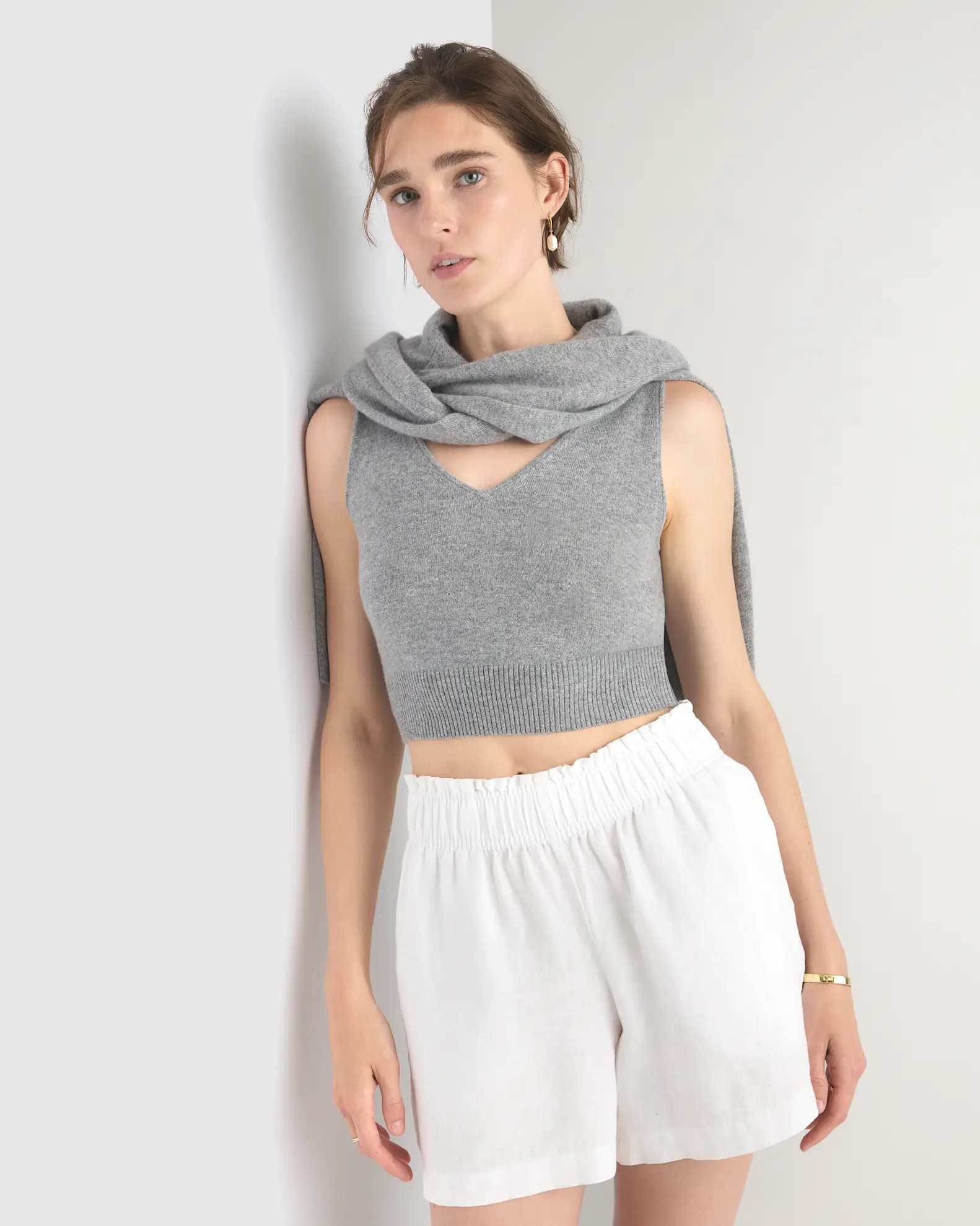 100% European Linen High Waisted Shorts | Quince